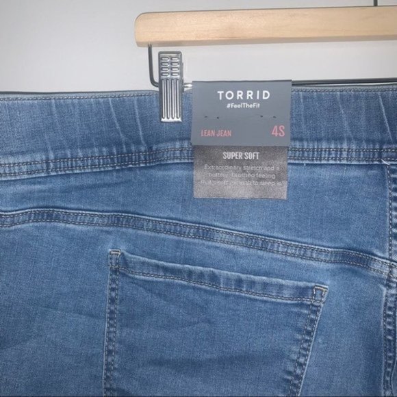 Torrid‎ Lean Jean Size 4X Short Super Soft Medium Wash Denim Hi-Rise Skinny NWT - Picture 11 of 12